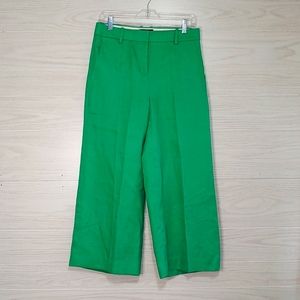 J crew 100% linen wide leg cropped pants